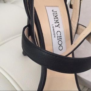 Jimmy Choo 143 Dose Black Leather Platform 💎